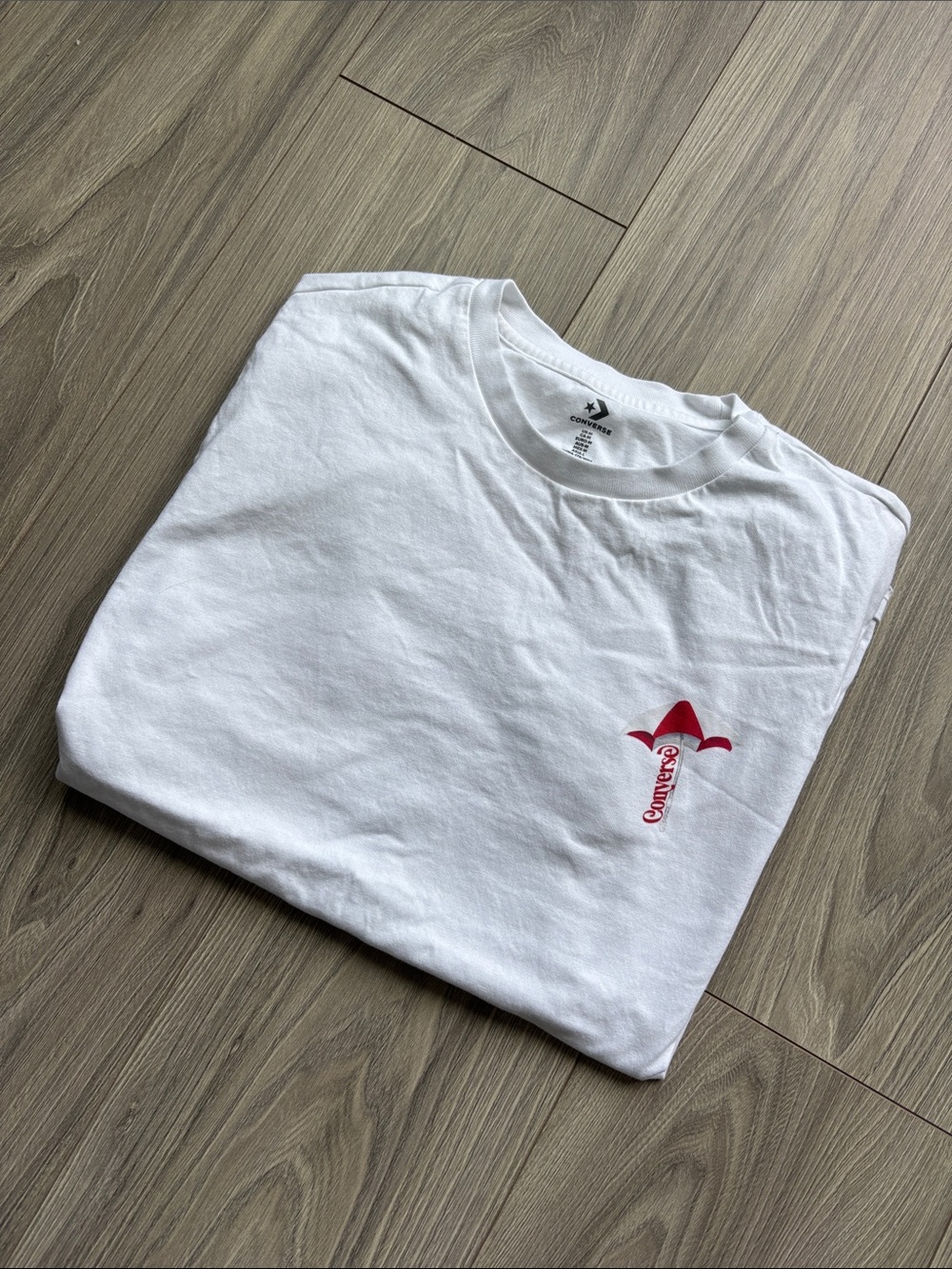Converse White Short Sleeve Tee Hot Dog Stand Graphic